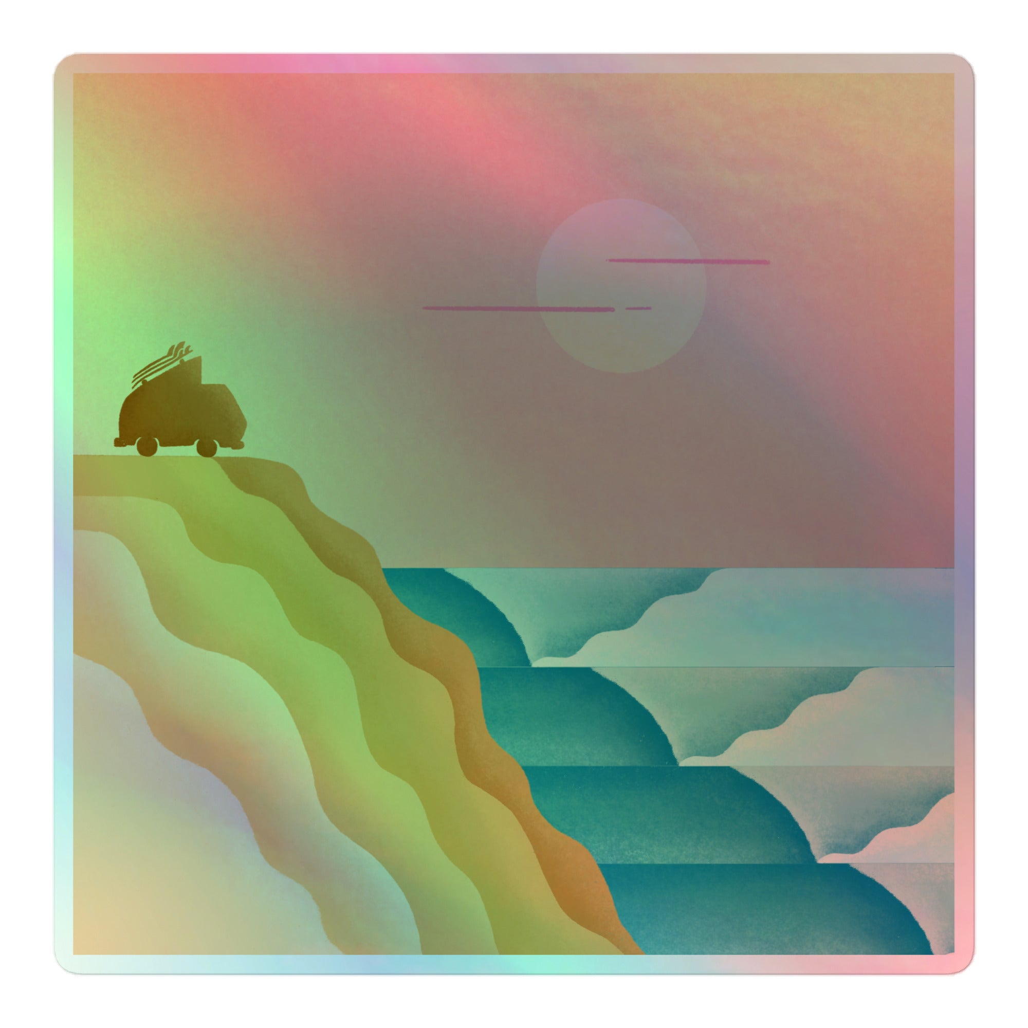 Baja Surf Holographic Sticker - OVERLANDERS Outfitter