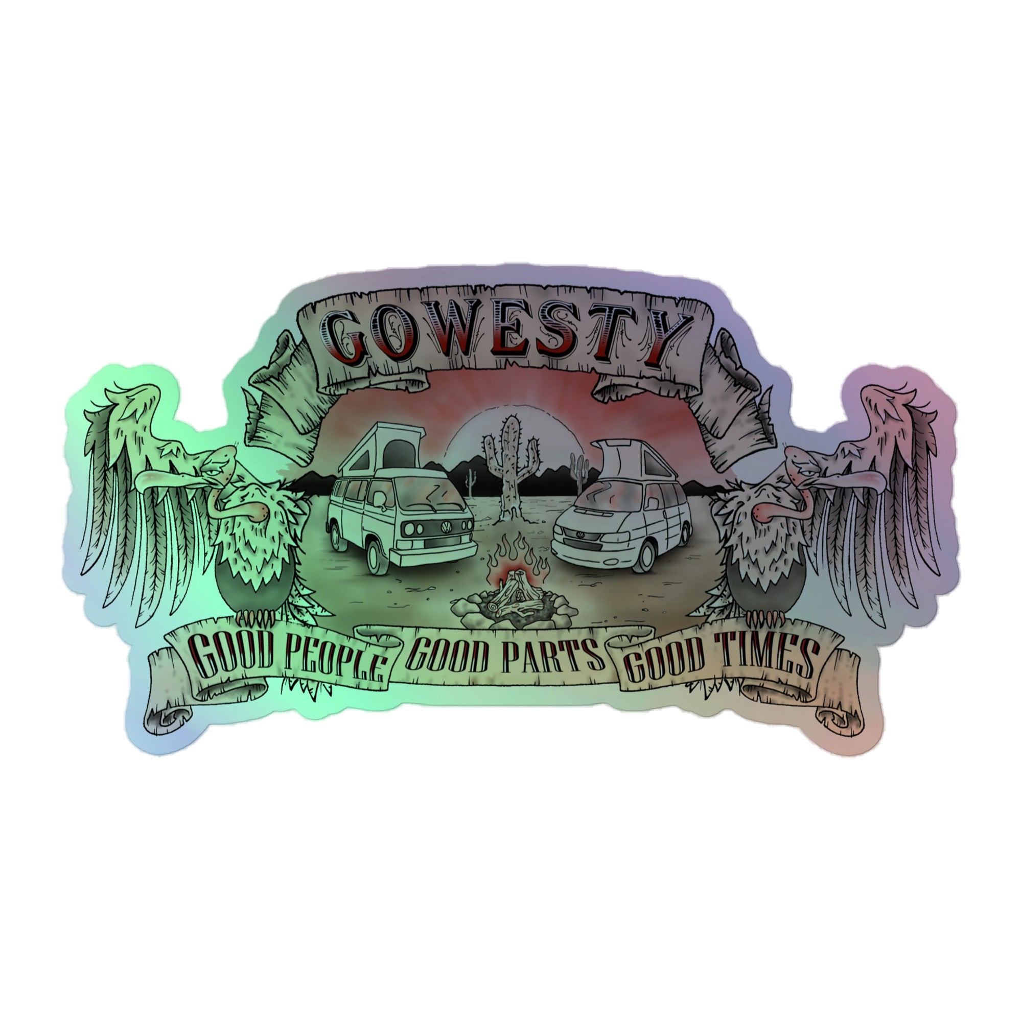 Desert Vulture Holographic Sticker - OVERLANDERS Outfitter