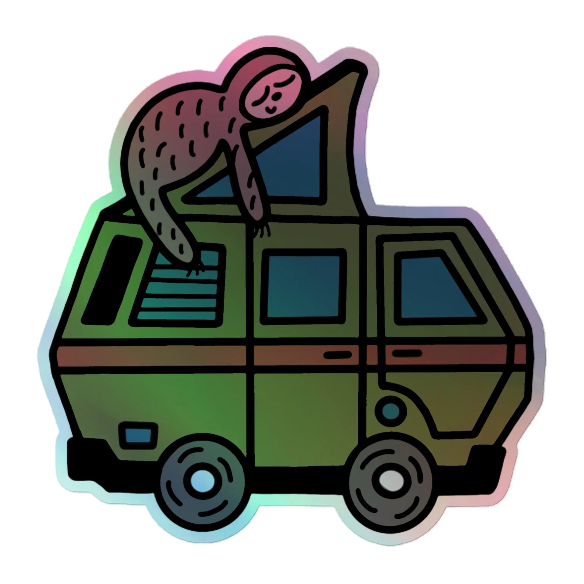 Stewie Sloth Holographic Sticker - OVERLANDERS Outfitter