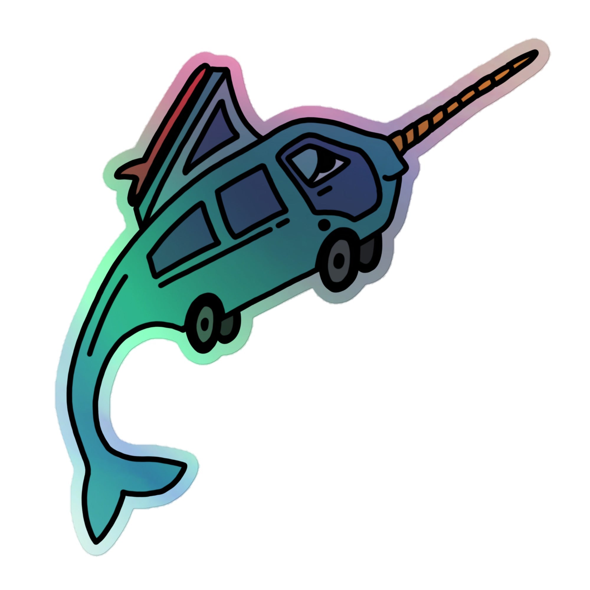 Narwhal Ned Holographic Sticker - OVERLANDERS Outfitter