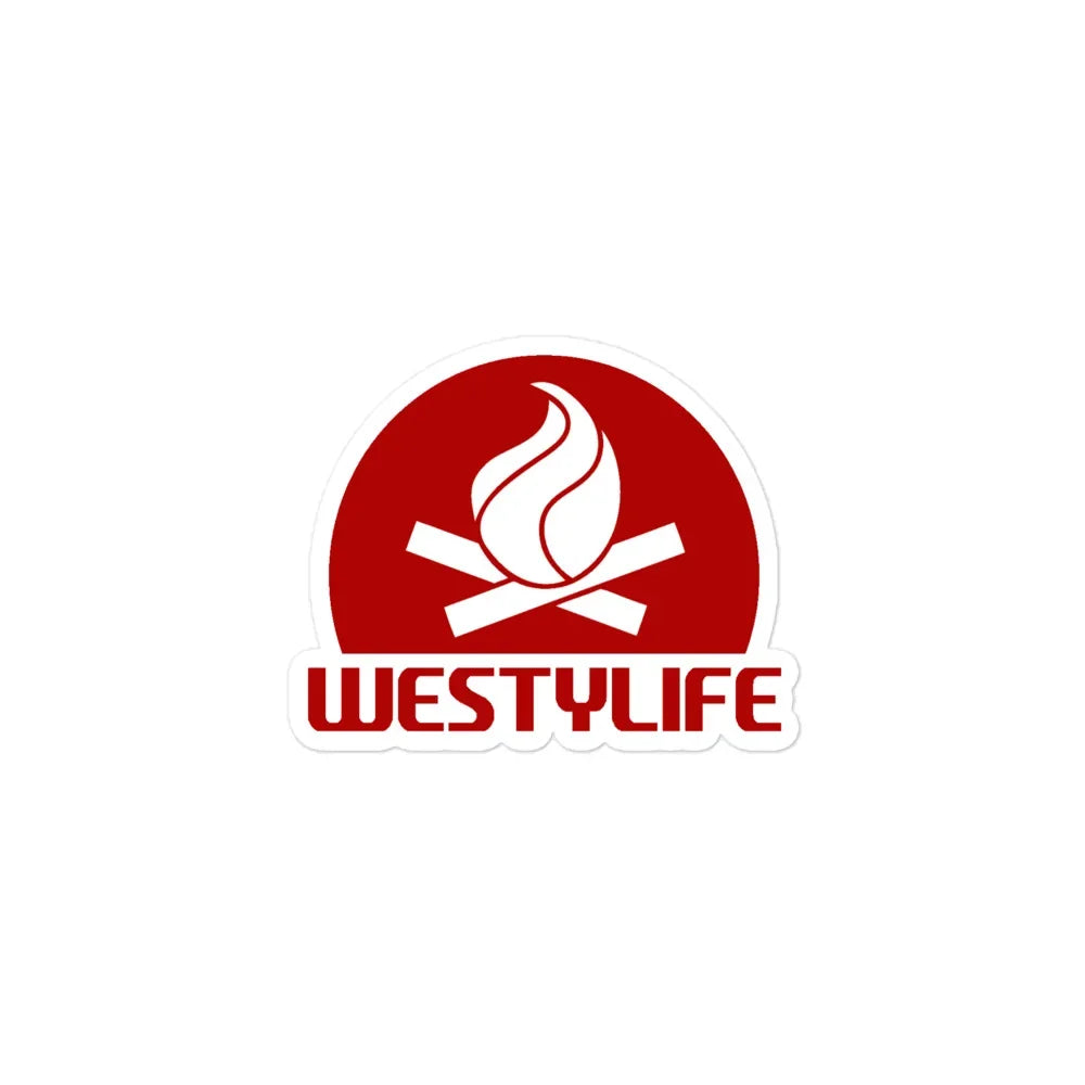 Westy Life Camp Fire Icon Sticker - OVERLANDERS Outfitter