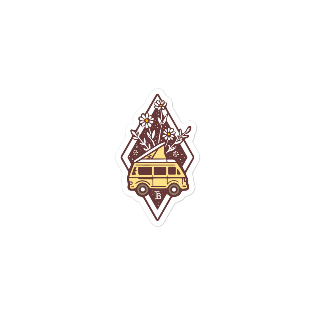 Bloom Yellow Van Sticker - OVERLANDERS Outfitter