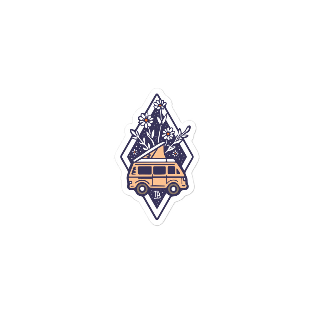 Bloom Peach Van Sticker - OVERLANDERS Outfitter