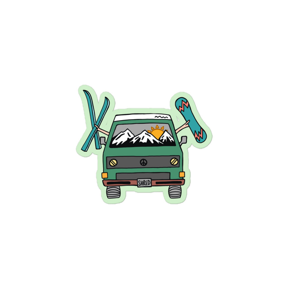 Shred Van Sticker - OVERLANDERS Outfitter