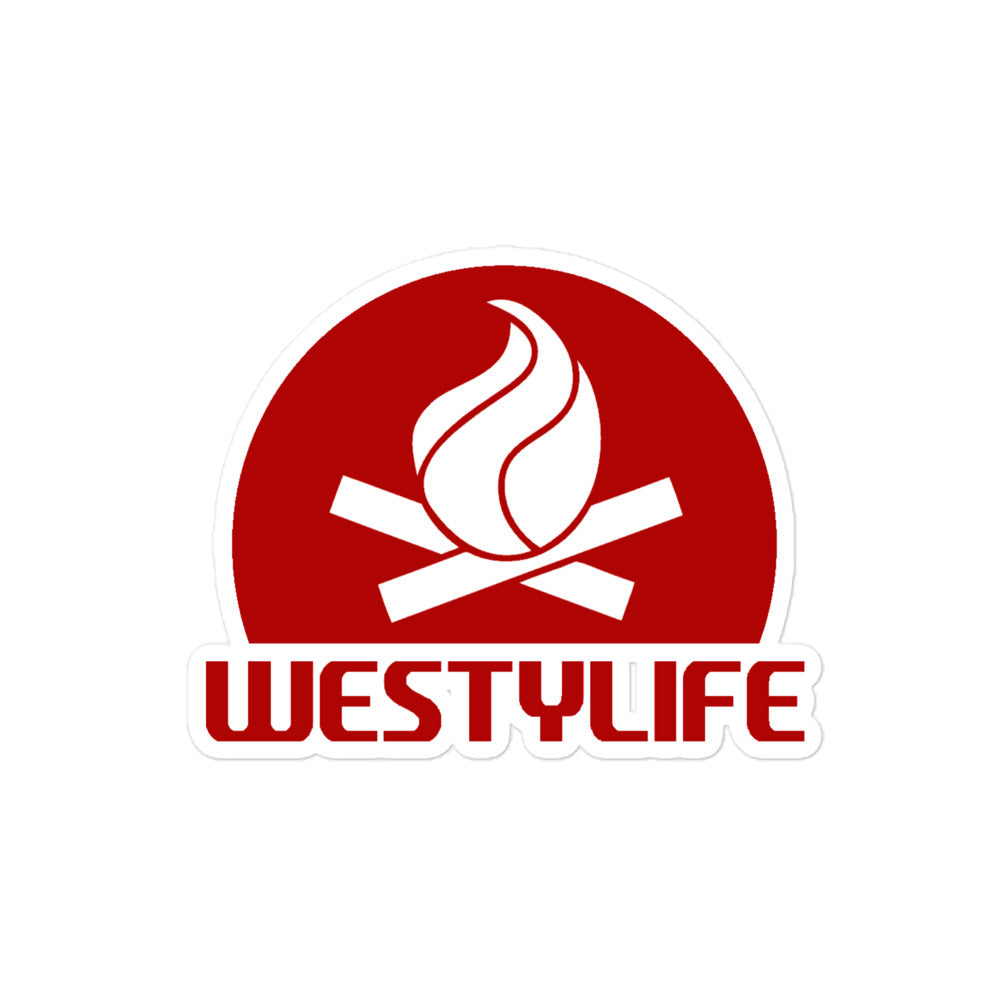 Westy Life Camp Fire Icon Sticker - OVERLANDERS Outfitter