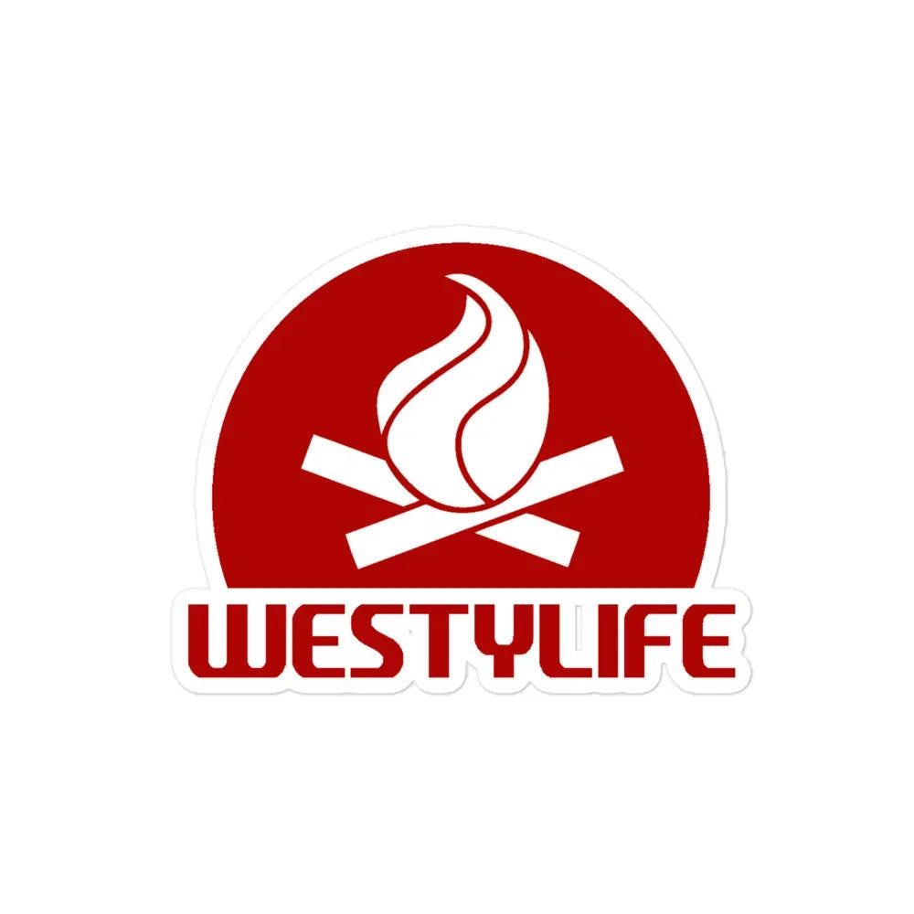 Westy Life Camp Fire Icon Sticker - OVERLANDERS Outfitter