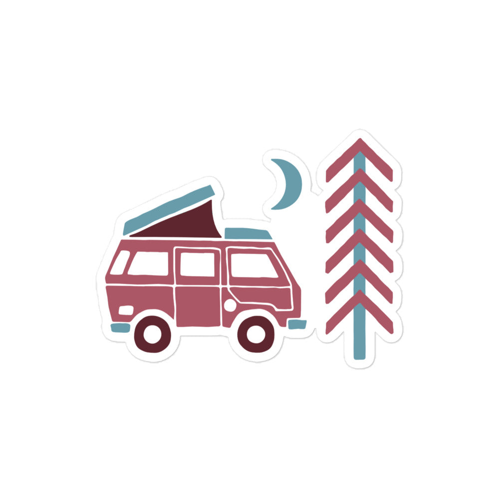 Go Outside Van & Moon Sticker - OVERLANDERS Outfitter
