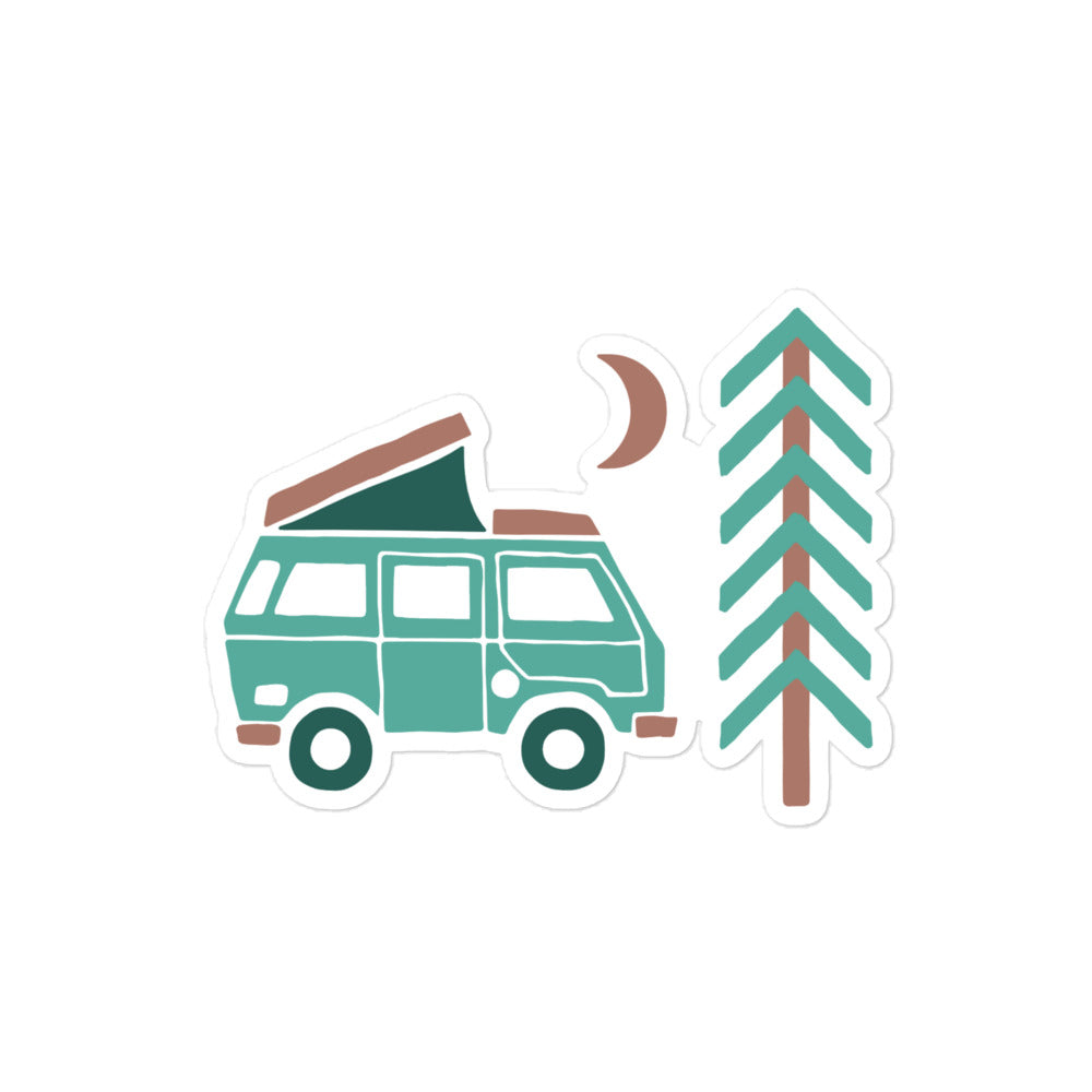 Go Outside Van & Moon Sticker - OVERLANDERS Outfitter