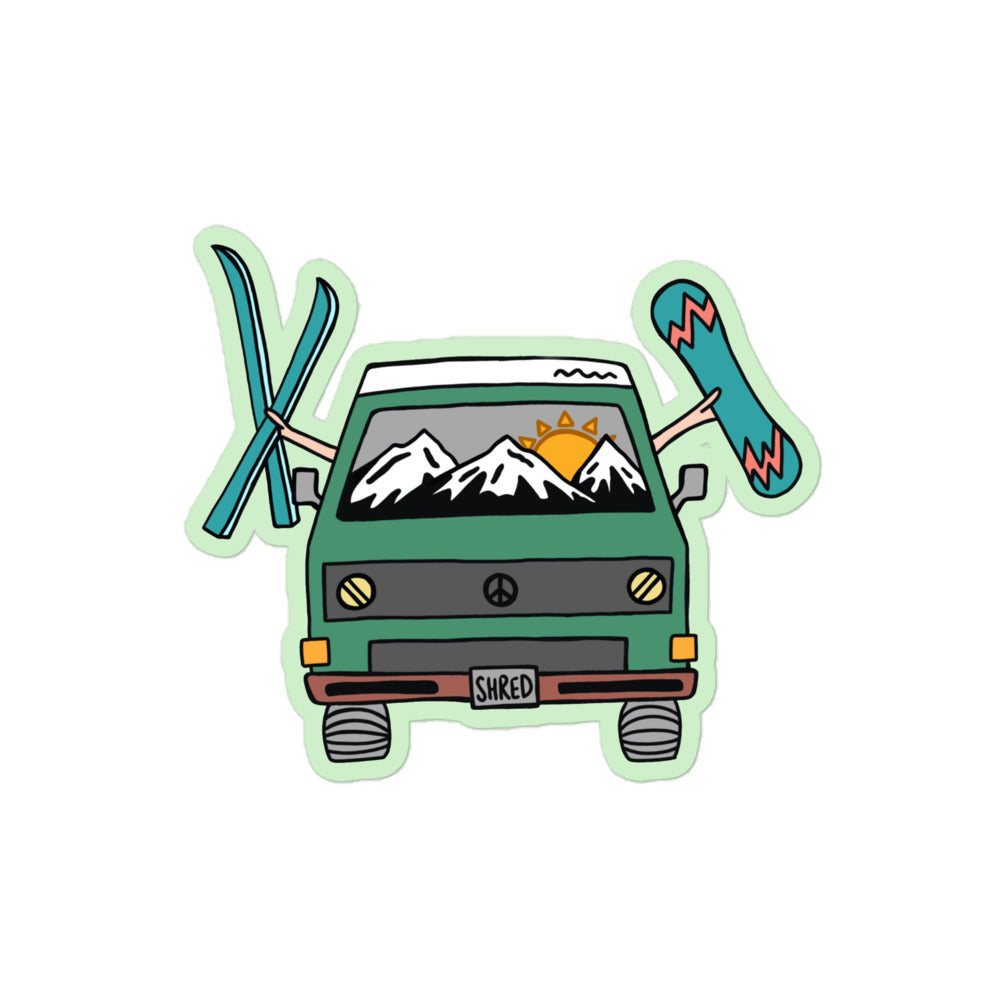 Shred Van Sticker - OVERLANDERS Outfitter