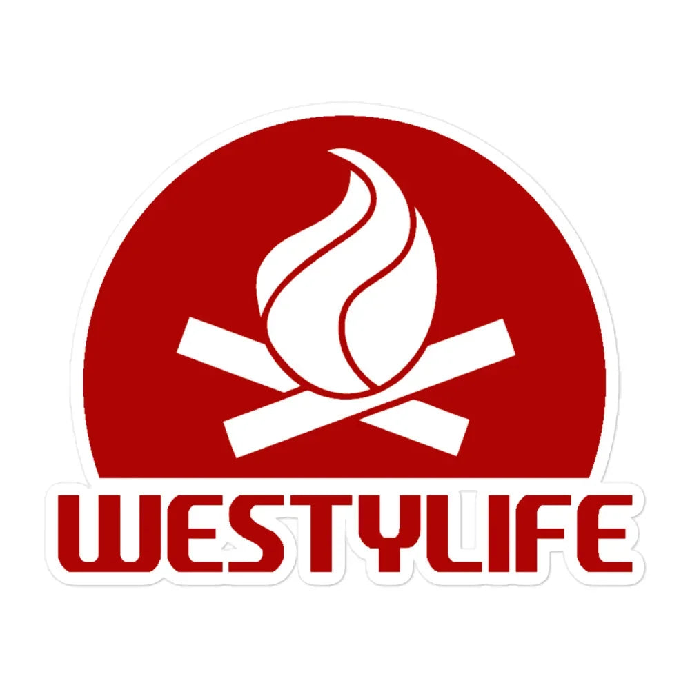 Westy Life Camp Fire Icon Sticker - OVERLANDERS Outfitter