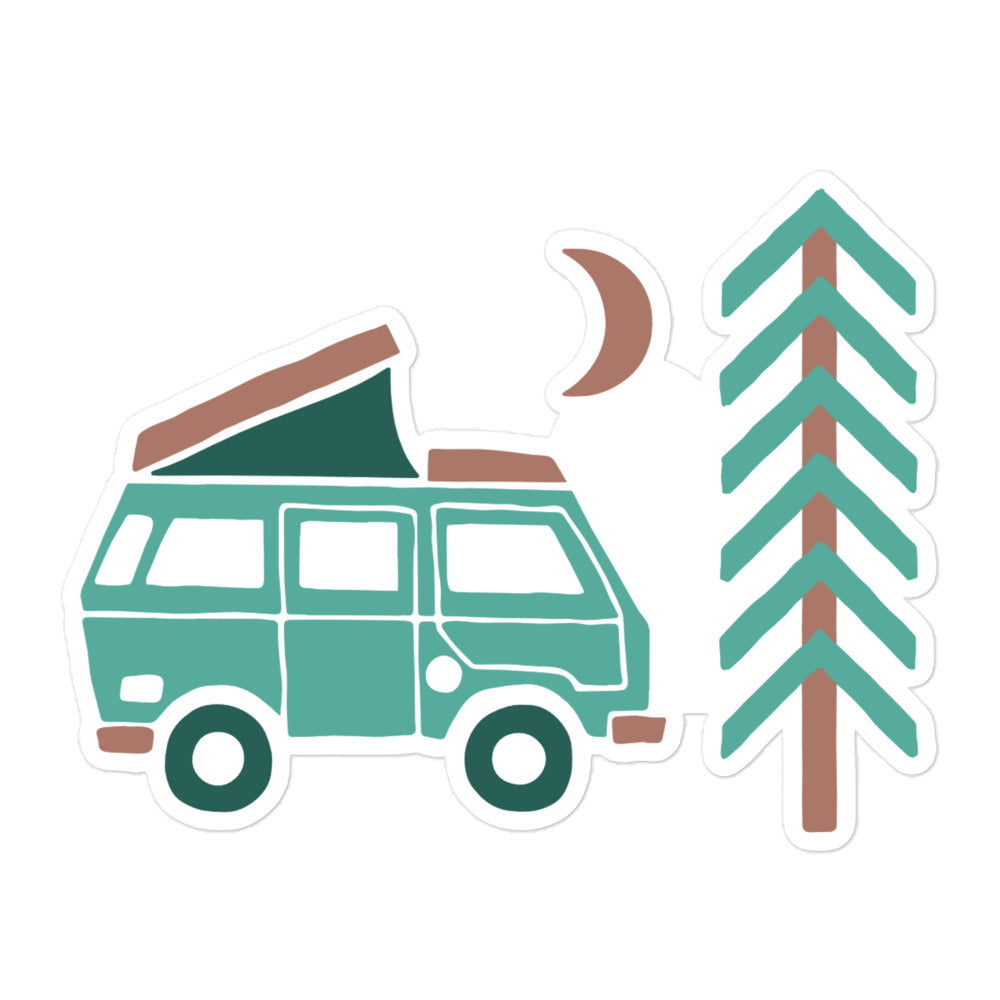Go Outside Van & Moon Sticker - OVERLANDERS Outfitter