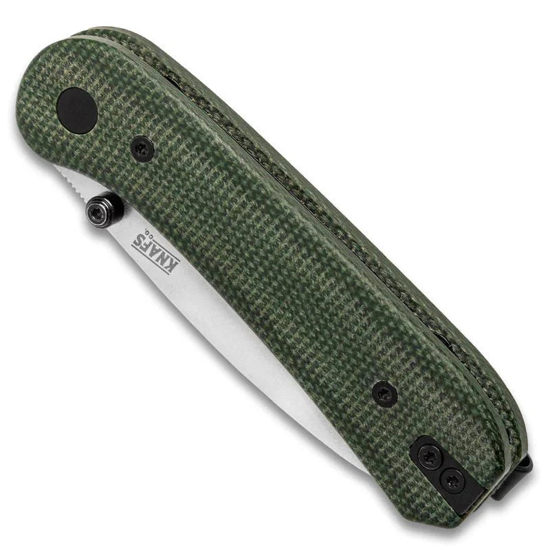 KNAFS Lander 1 Pocket Knife - Contoured Green Micarta - 14C28N - OVERLANDERS Outfitter