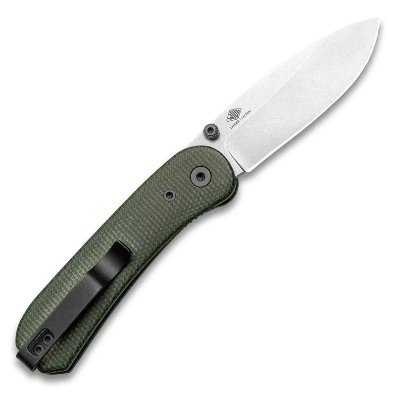 KNAFS Lander 1 Pocket Knife - Contoured Green Micarta - 14C28N - OVERLANDERS Outfitter