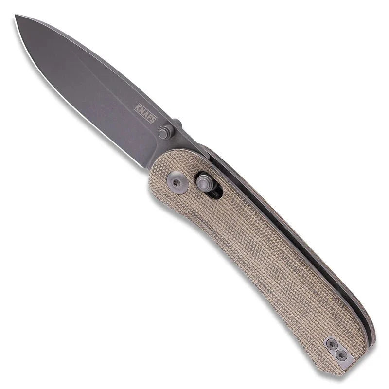 KNAFS Lander 3 Pocket Knife - Moondust Micarta - Clutch Lock - OVERLANDERS Outfitter