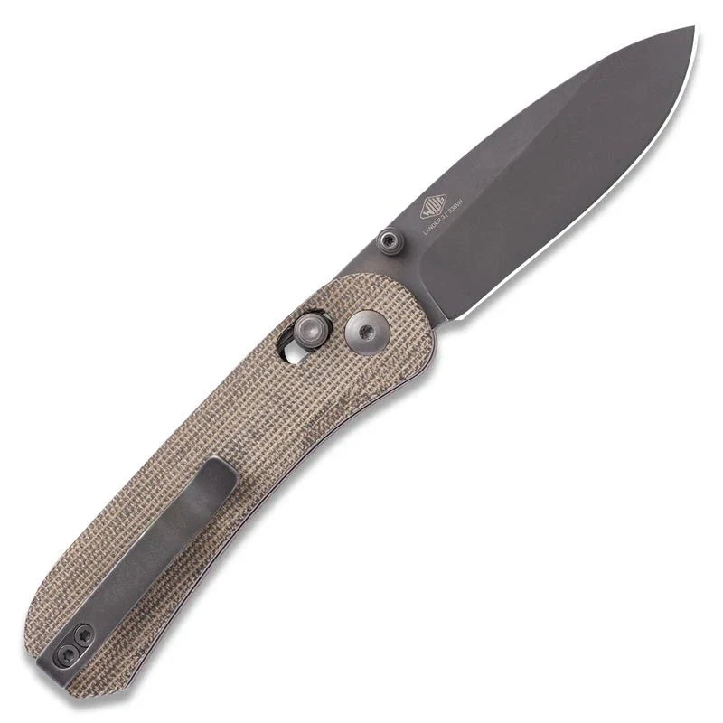 KNAFS Lander 3 Pocket Knife - Moondust Micarta - Clutch Lock - OVERLANDERS Outfitter