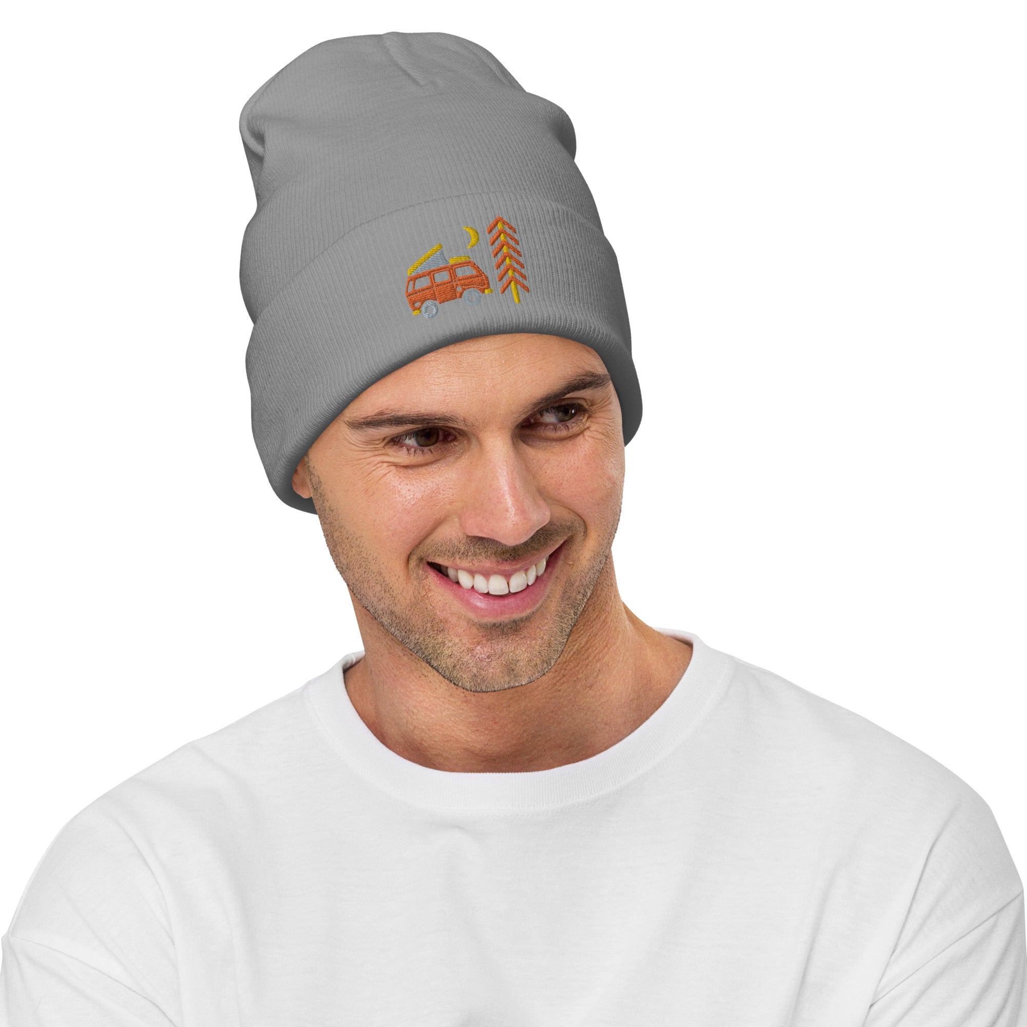 Go Outside Van & Moon Embroidered Beanie - OVERLANDERS Outfitter