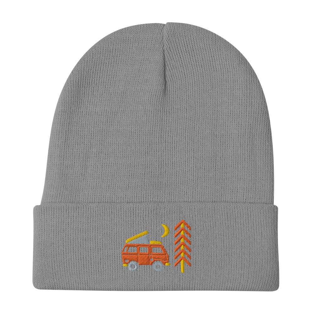 Go Outside Van & Moon Embroidered Beanie - OVERLANDERS Outfitter