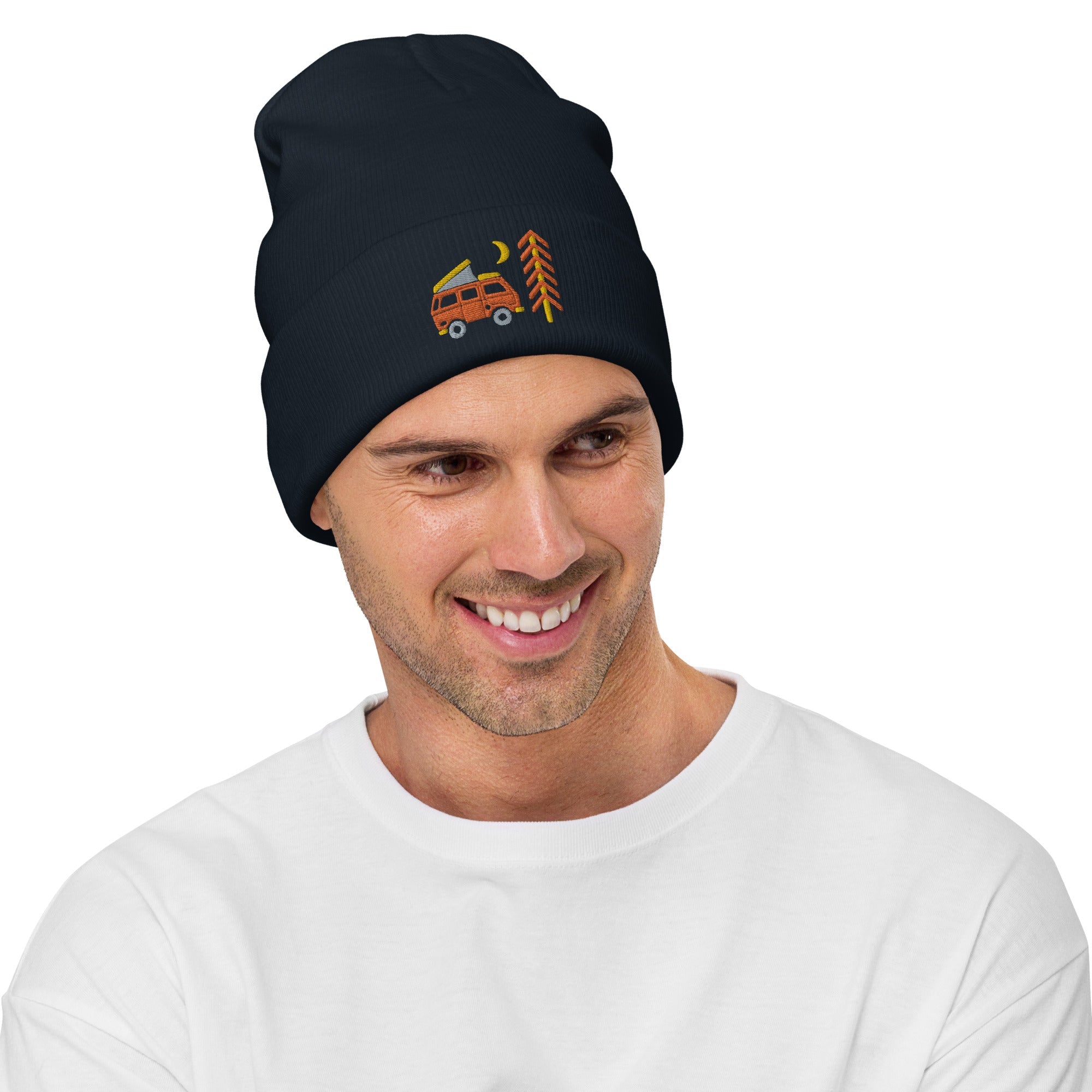 Go Outside Van & Moon Embroidered Beanie - OVERLANDERS Outfitter