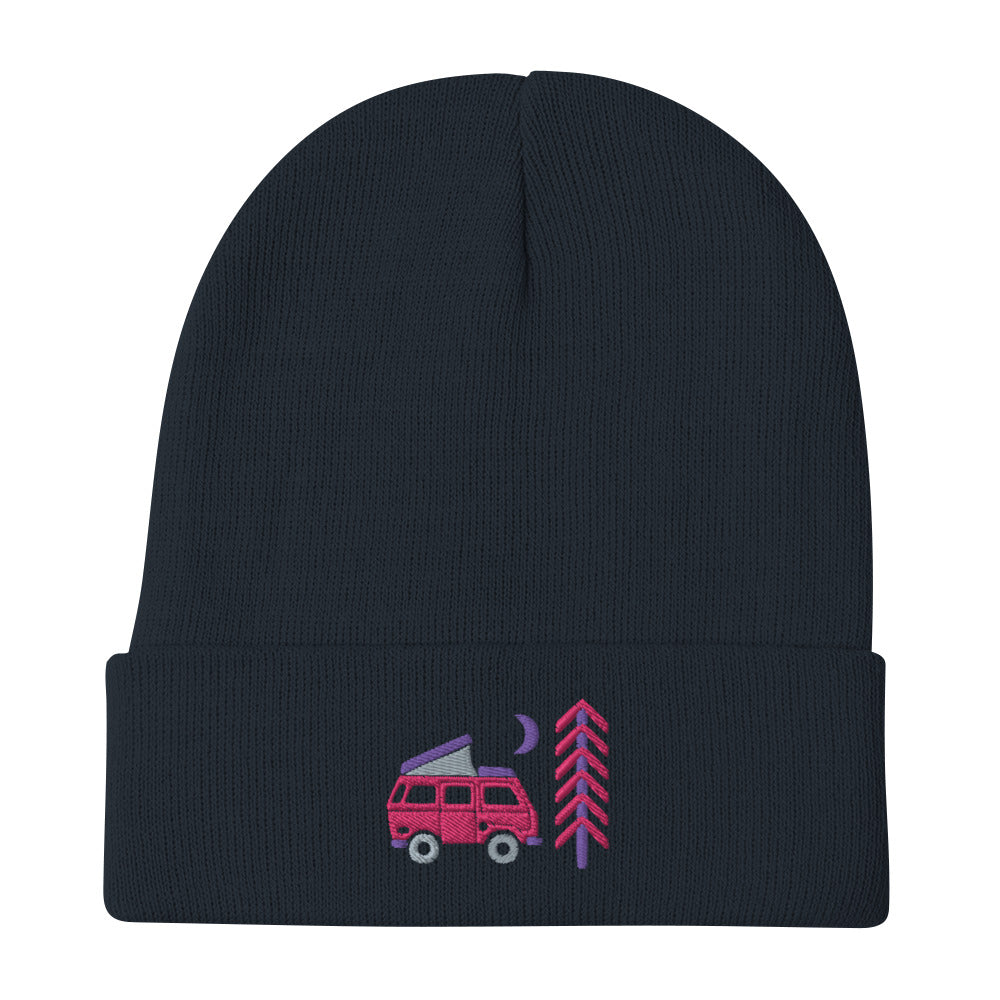 Go Outside Van & Moon Embroidered Beanie - OVERLANDERS Outfitter