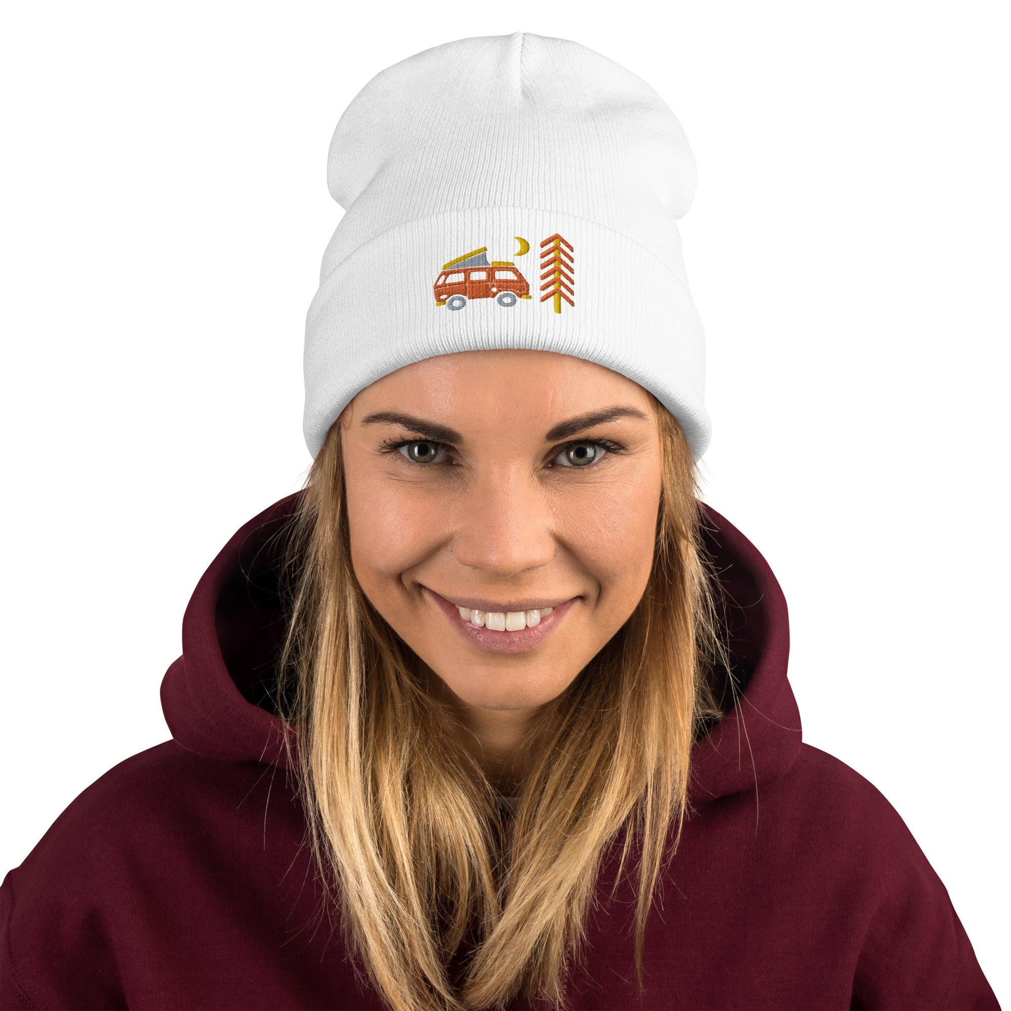 Go Outside Van & Moon Embroidered Beanie - OVERLANDERS Outfitter