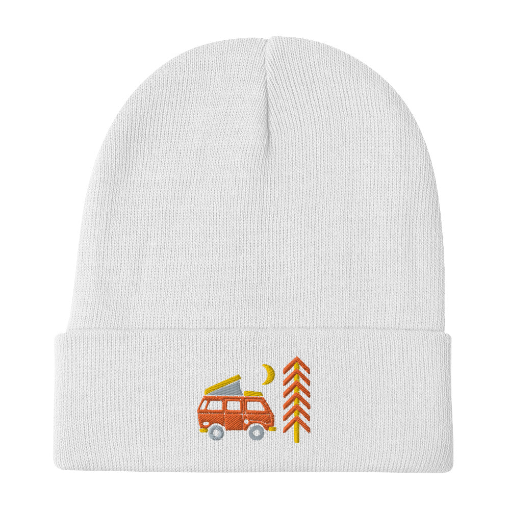Go Outside Van & Moon Embroidered Beanie - OVERLANDERS Outfitter