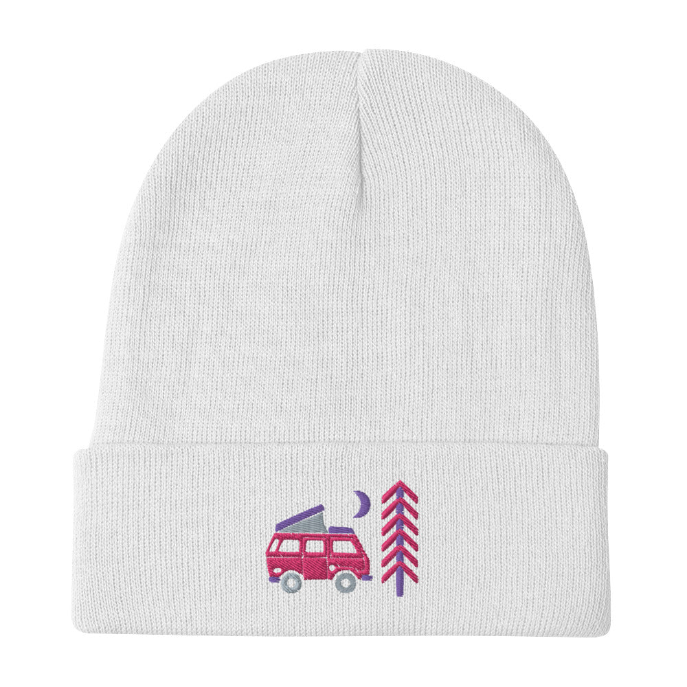 Go Outside Van & Moon Embroidered Beanie - OVERLANDERS Outfitter
