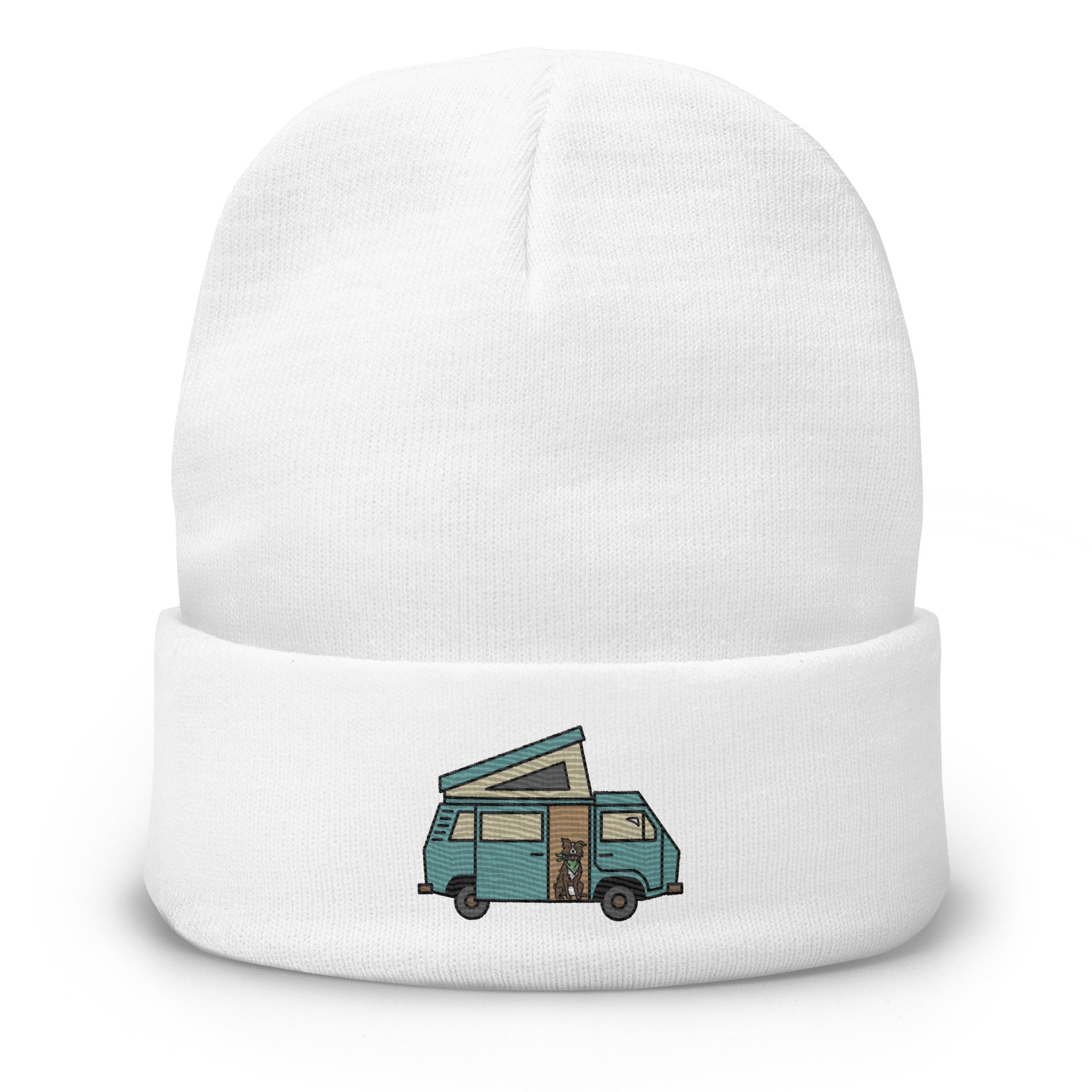 Dog in Van Embroidered Beanie - OVERLANDERS Outfitter