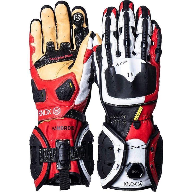 KNOX Handroid MK4 motorcycle gloves in size S, black with protective armor, designed for motorcycle riding safety and comfort.