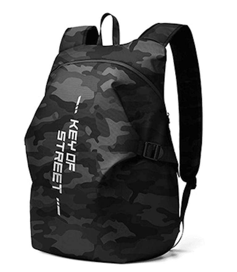 Bean's Moto Booth KOS™ water-resistant motorcycle helmet backpack with adjustable straps and spacious main compartment.