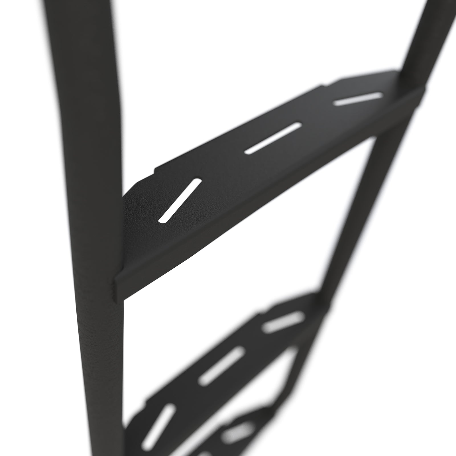 Sprinter side ladder by Vanspeed exterior parts, securely mounted on the van's side for easy access to the roof.