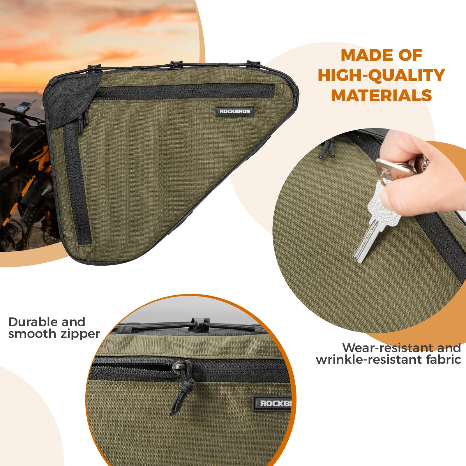 Large Capacity Bike Triangle Bag-1.5L - OVERLANDERS Outfitter