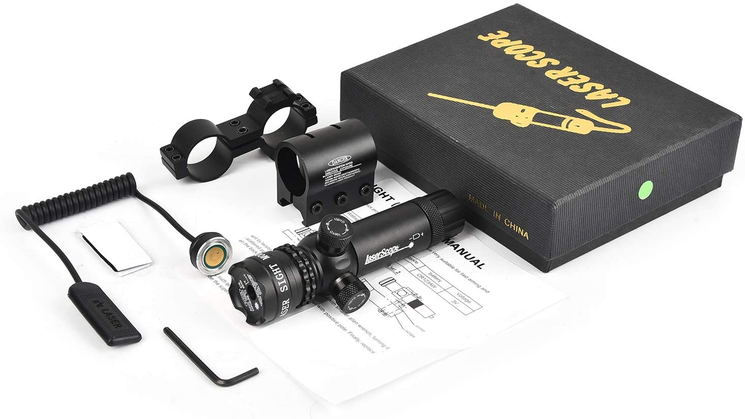 Green and red laser sight with 20mm mount and pressure switch, designed for tactical use by SFT2 Tactical.