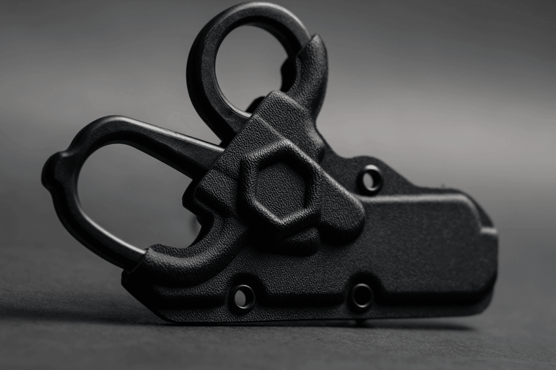 Black MINI Compact EMT and First Responders Rescue Shears Kydex Holder | ONE SHEAR® - OVERLANDERS Outfitter
