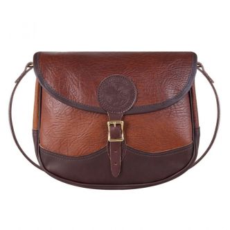 Backcountry Sportsman Bison Leather Medium Shell Purse with layered design and durable leather exterior.