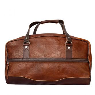 Backcountry Sportsman Bison Leather Weekender Duffel bag with sturdy leather and spacious design, ideal for travel and weekend trips.