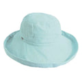 Aqua Scala Simple Cotton women's sun hat by HatCountry with a wide brim and lightweight cotton fabric for sun protection.