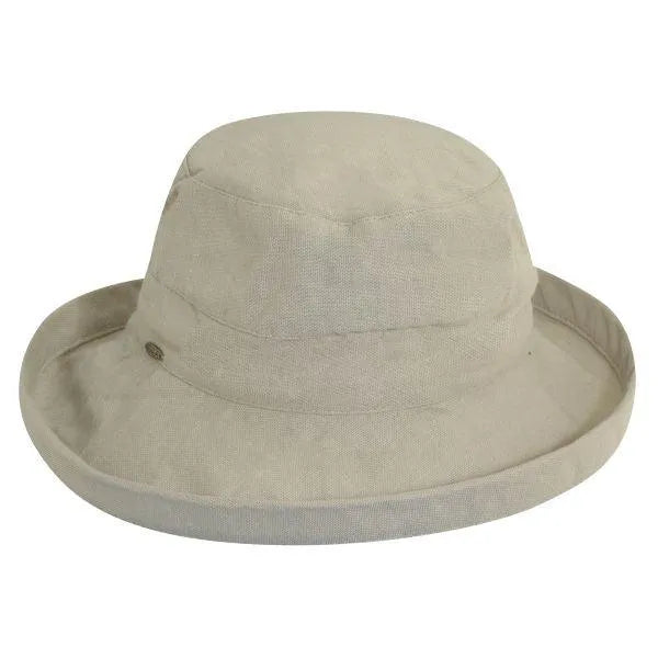 Cotton women's sun hat from HatCountry with a simple, wide-brim design, perfect for outdoor sun protection.