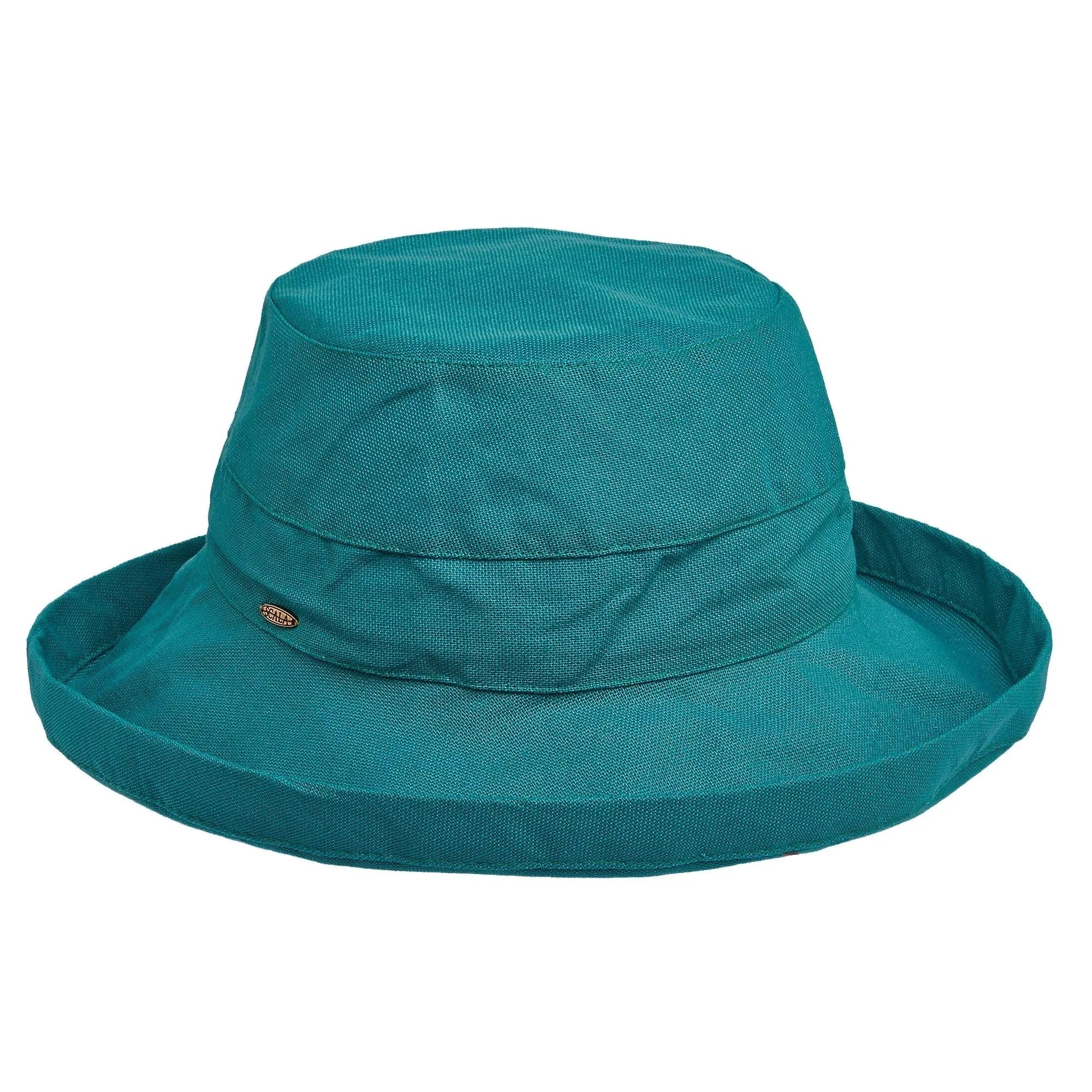 Teal Scala Simple Cotton women's sun hat by HatCountry, showing a lightweight, casual headwear with a wide brim and relaxed style.