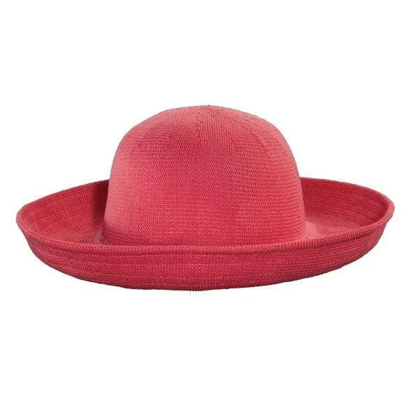Coral Scala Kissimmee women's sun hat by HatCountry, lightweight headwear with wide brim for sun protection.