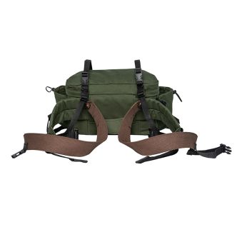 Backcountry Sportsman All Day Lumbar Pack with adjustable straps, multiple compartments, and padded back for comfortable carrying.