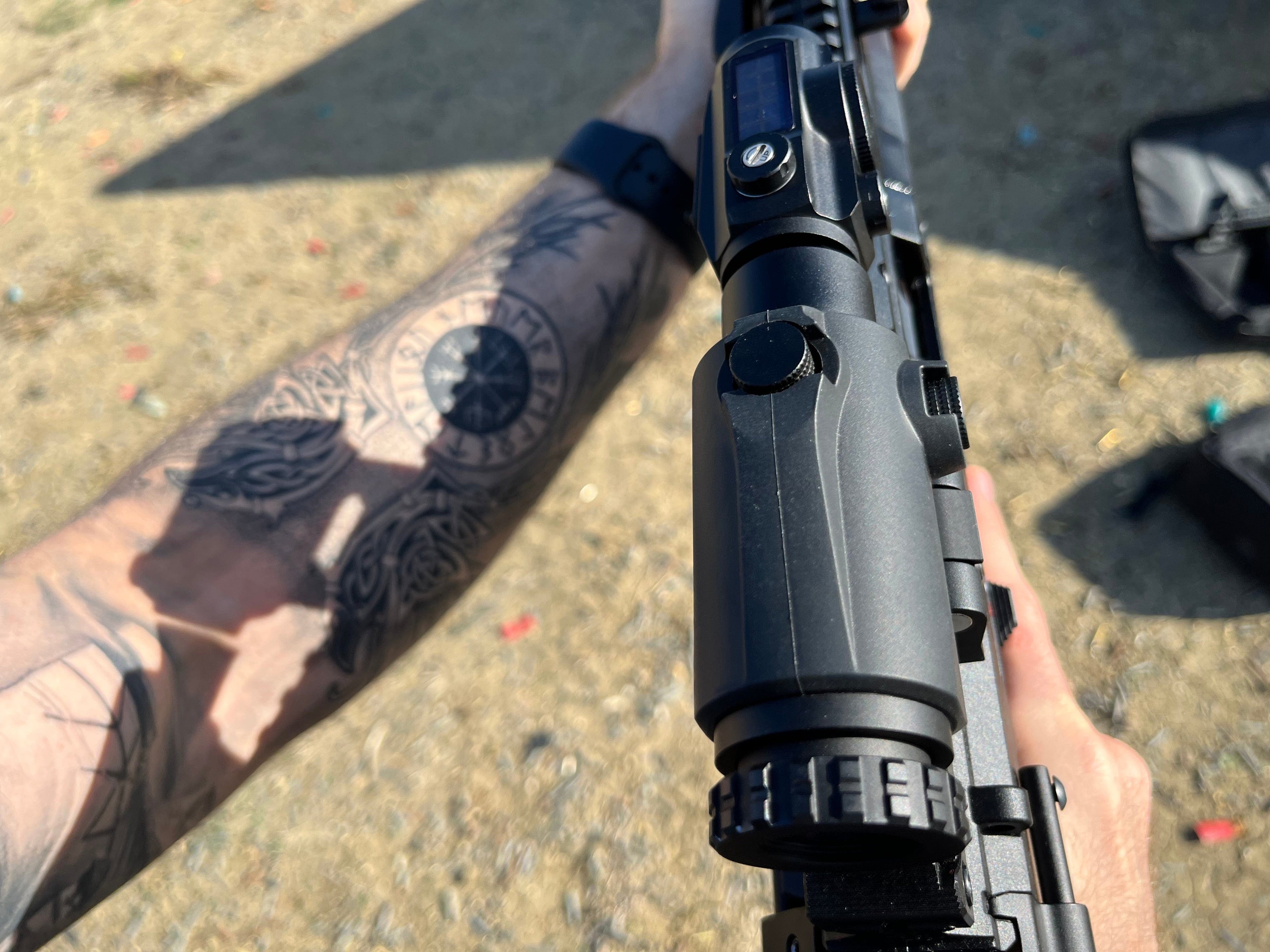 SFT2 Tactical Dragoon 3x Magnifier for riflescopes, compact and durable optical magnifier for enhanced target viewing.