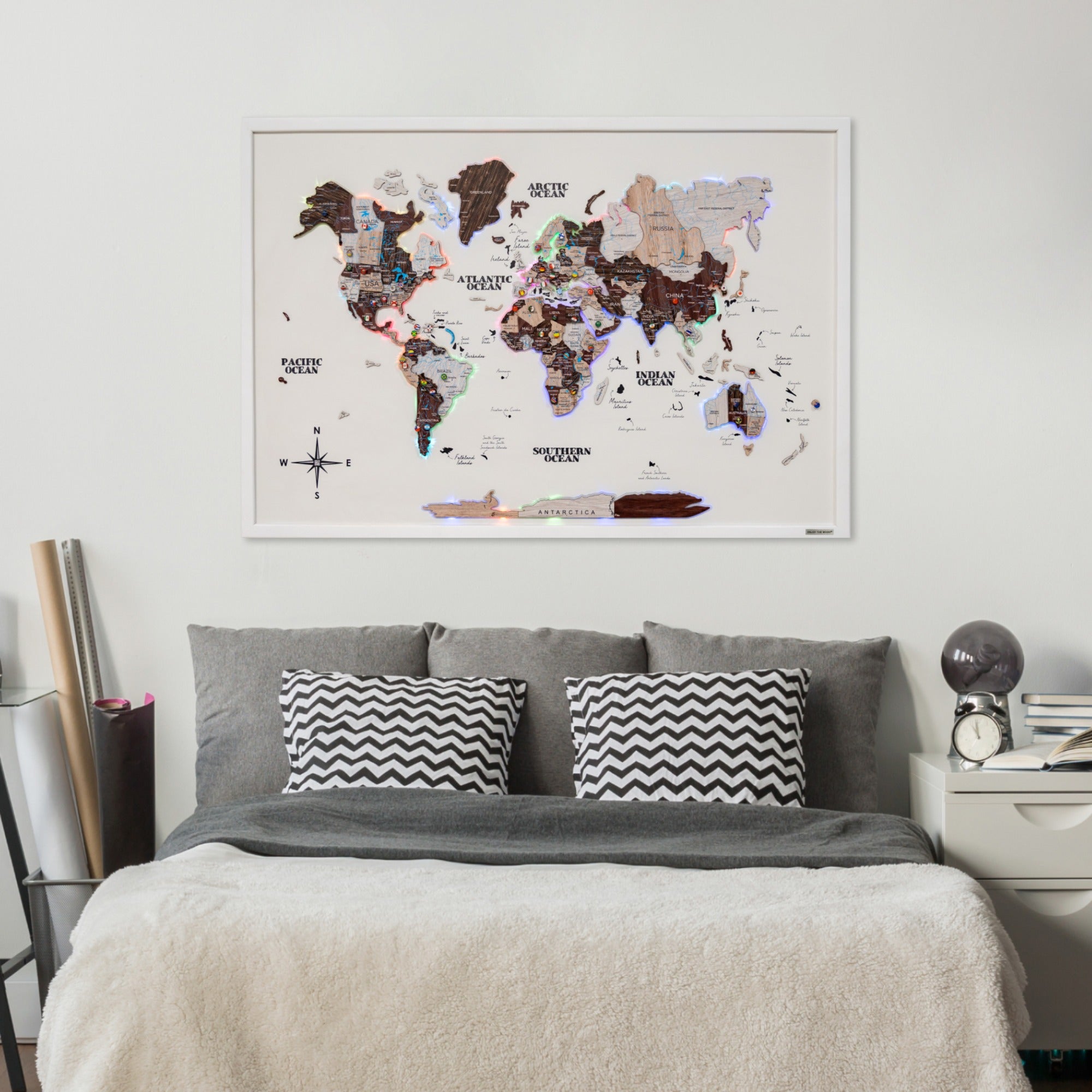 Map on Board LED 2.0 Cappuccino - OVERLANDERS Outfitter