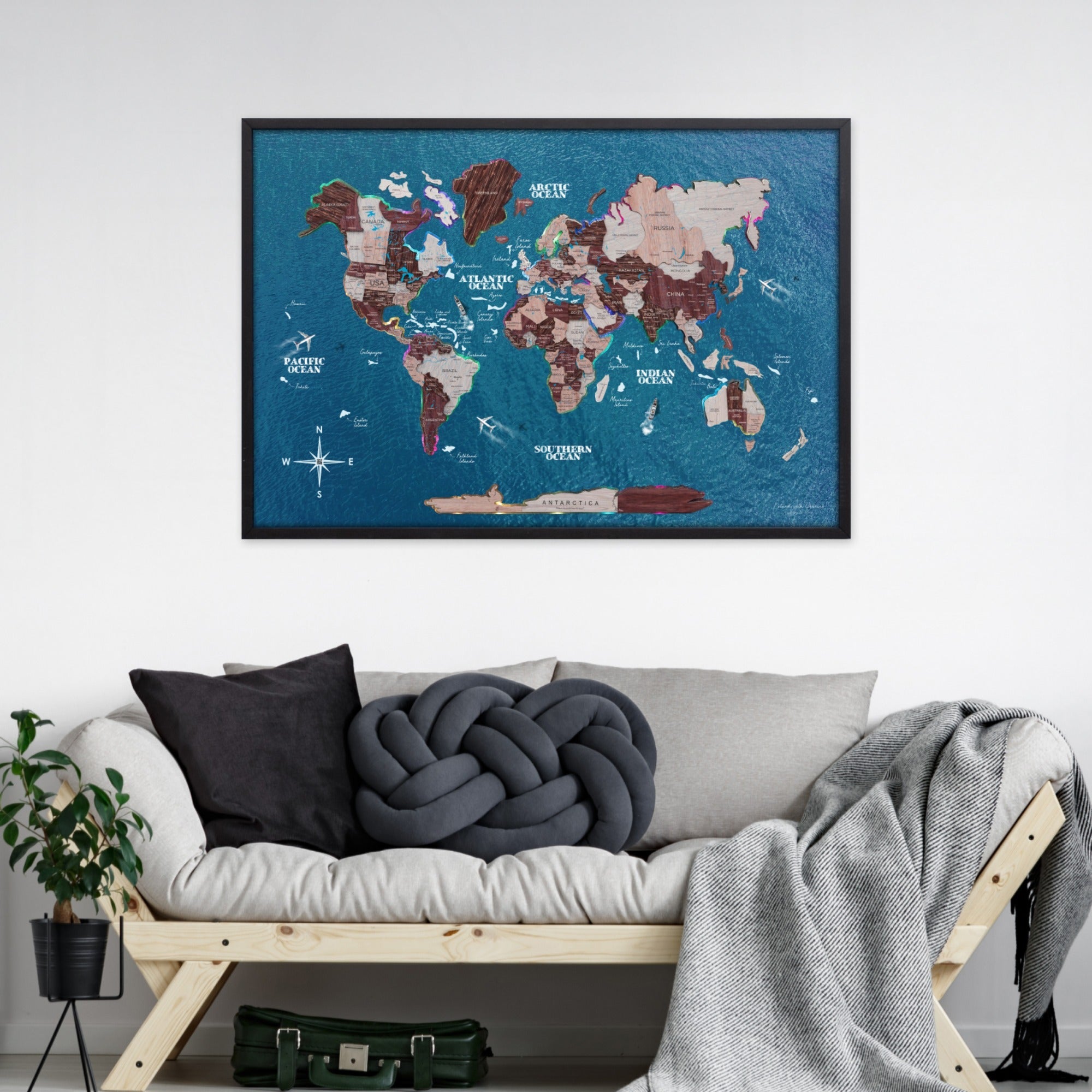 Map on Board LED 2.0 Cappuccino - OVERLANDERS Outfitter