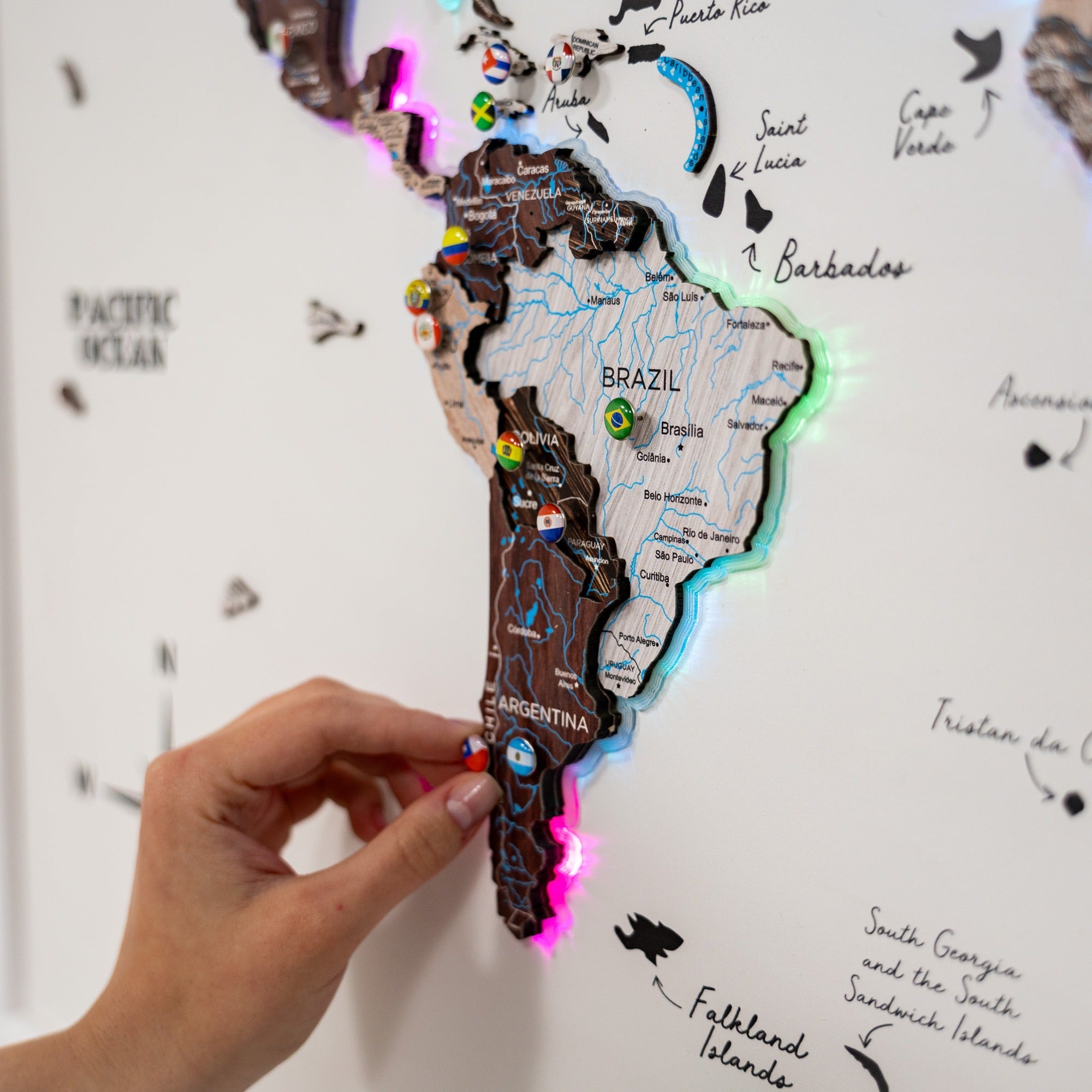 Map on Board LED 2.0 Cappuccino