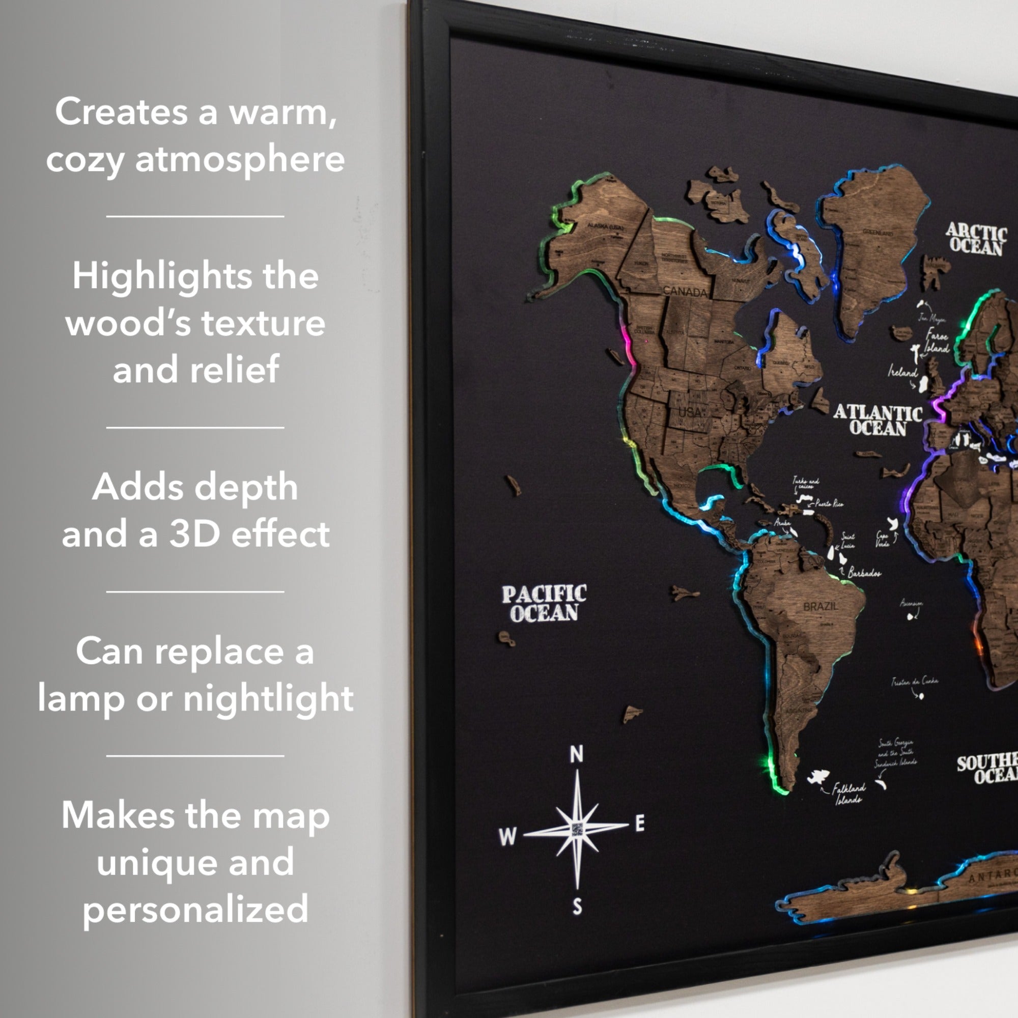 Map on Board LED 2.0 Dark Walnut