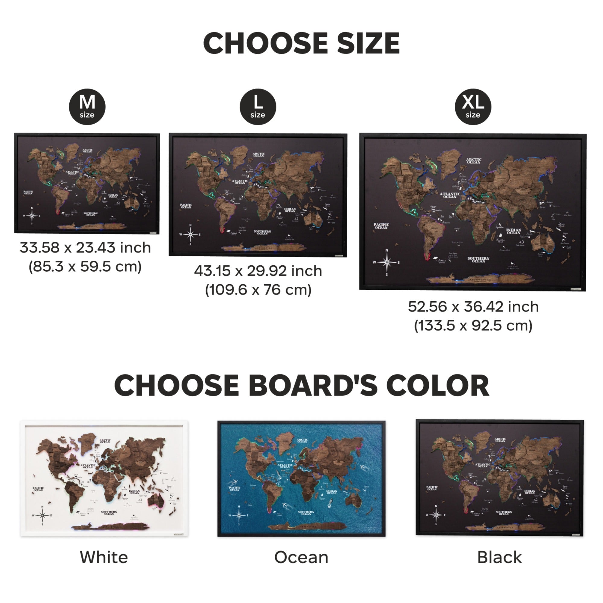 Map on Board LED 2.0 Dark Walnut