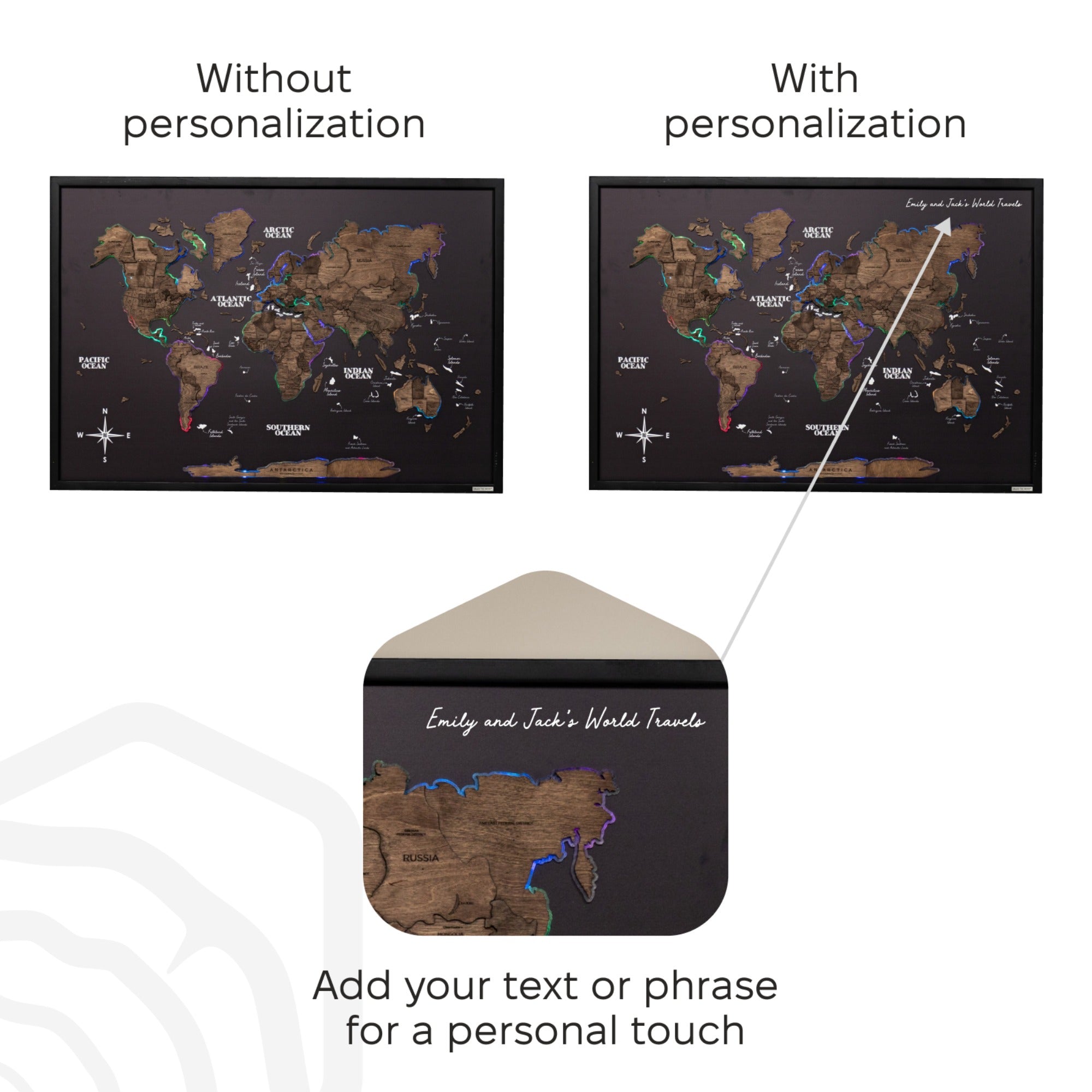 Map on Board LED 2.0 Dark Walnut