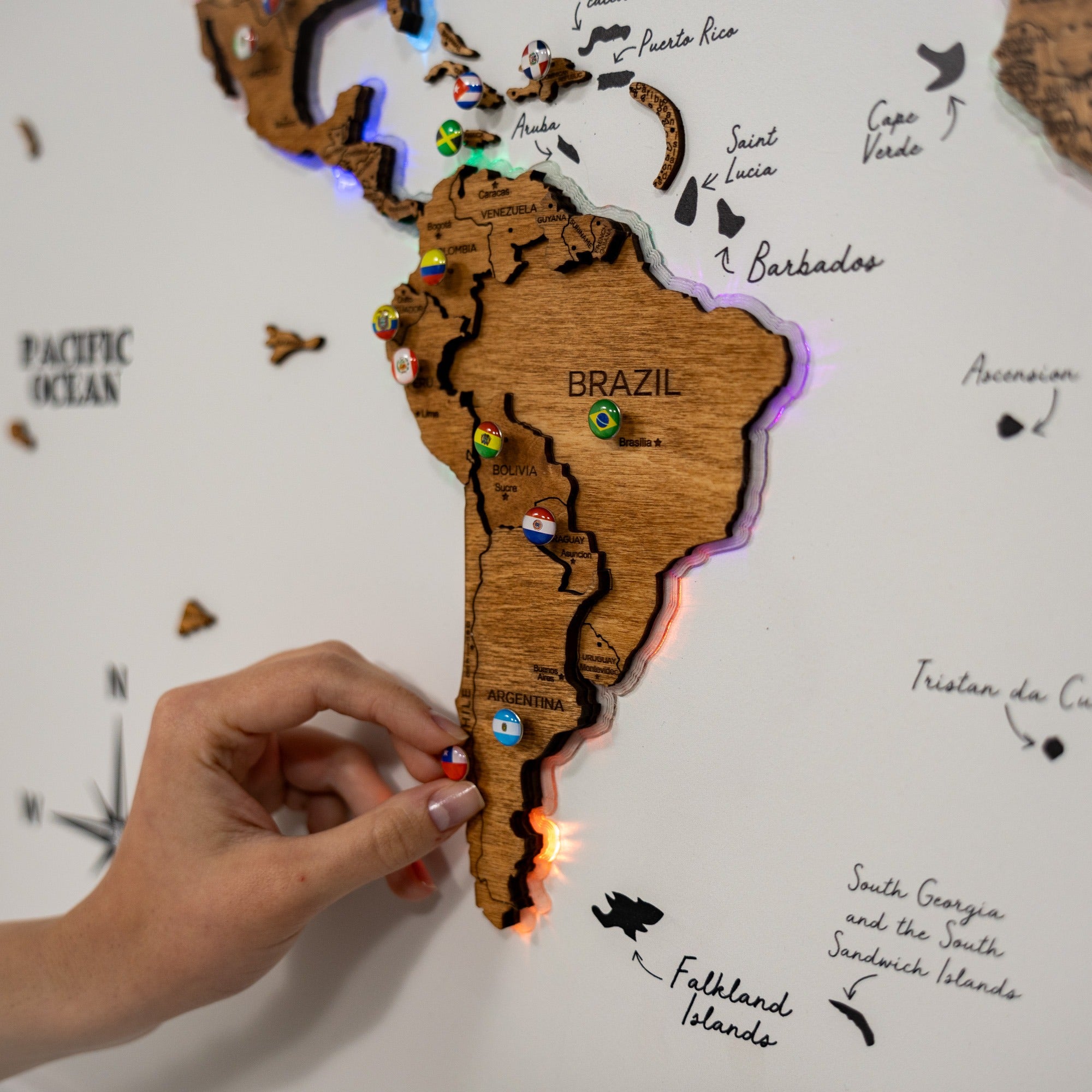 Map on Board LED 2.0 Oak
