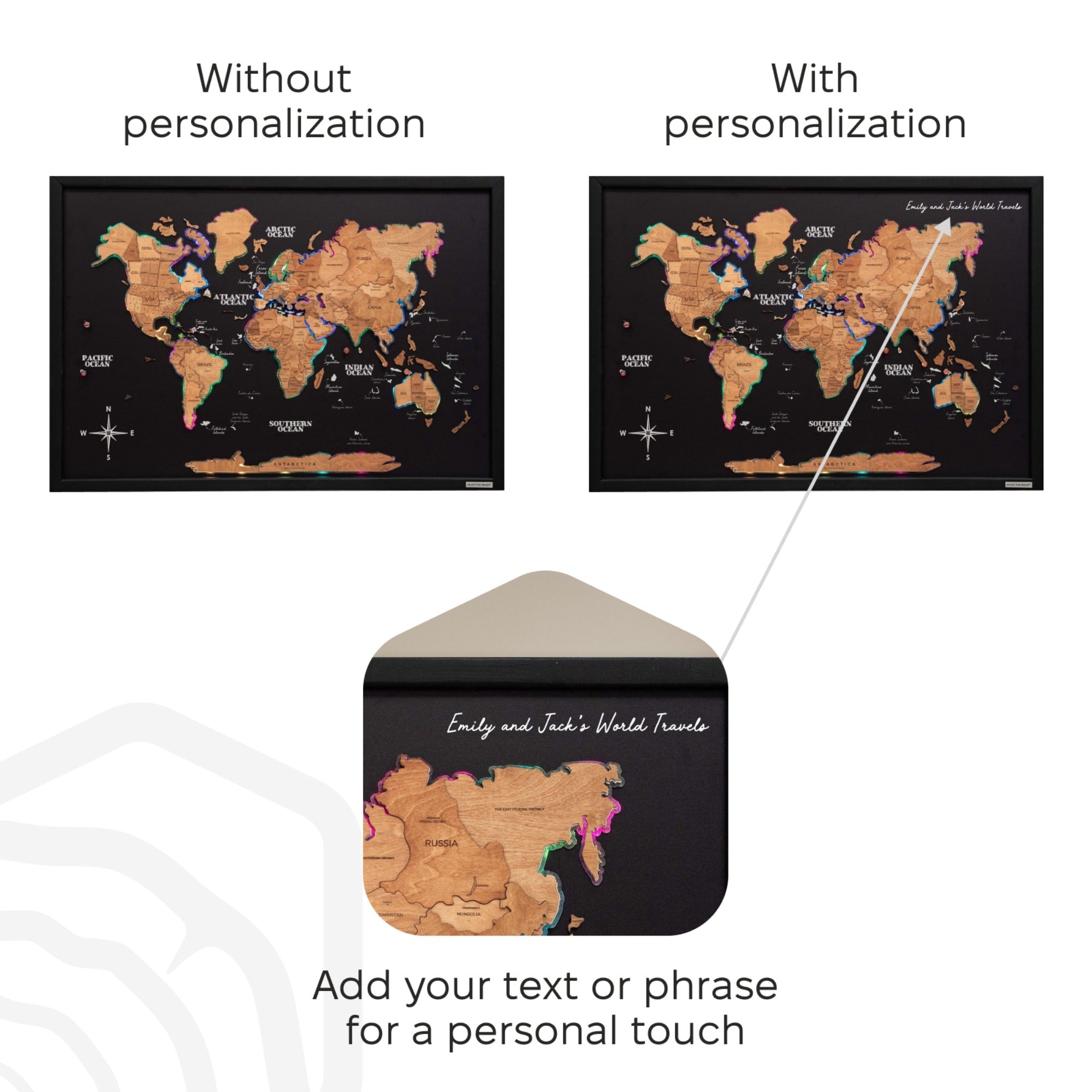 Map on Board LED 2.0 Oak