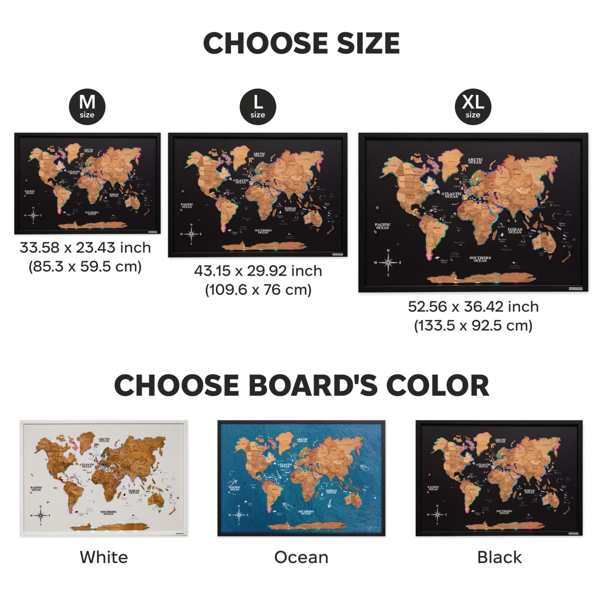 Map on Board LED 2.0 Oak